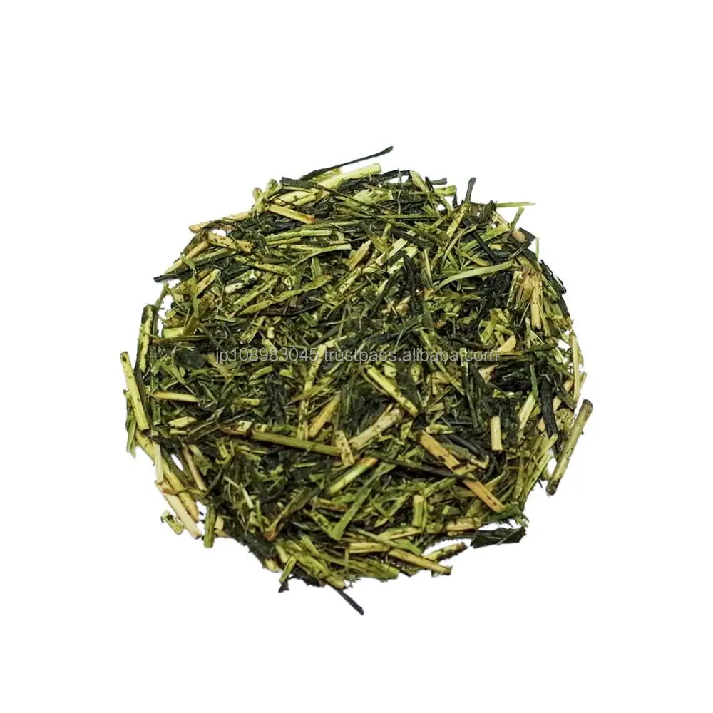 Japanese green tea leaf leaves produced in Fukuoka, in Kagoshima, in Kyoto in Japan Kukicha