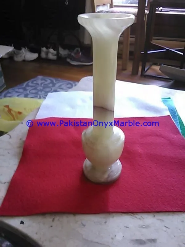 FACTORY PRICE ONYX VASES WHITE ONYX HANDCRAFTED NATURAL STONE
