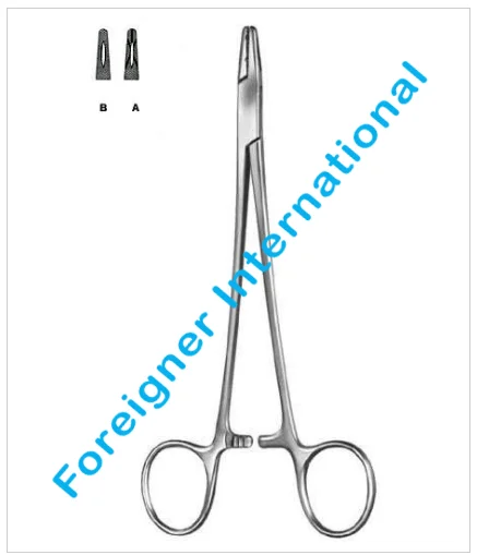 wholesale customized sizing stainless steel high quality Adson Needle Holder One Fenestrated Jaw Stainless Steel