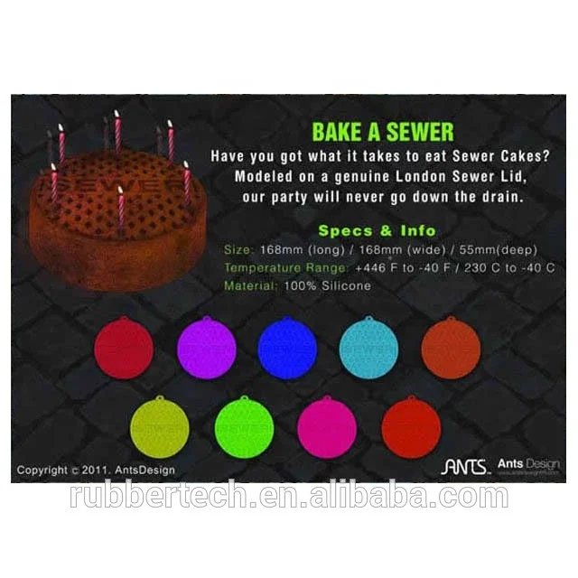 High quality silicone sewer shape cake mould