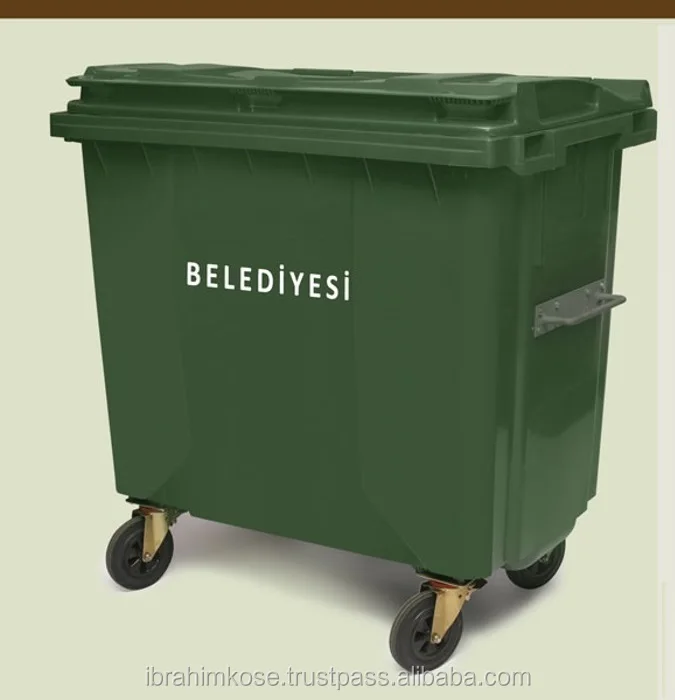 
 1100 lt / 770 lt пластиковая мусорная корзина  