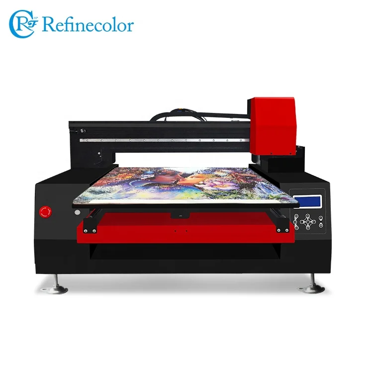 
Refinecolor Hot sale factory price Three XP600 printhead A1 Size 60 90cm Printing Uv Flatbed Printer 