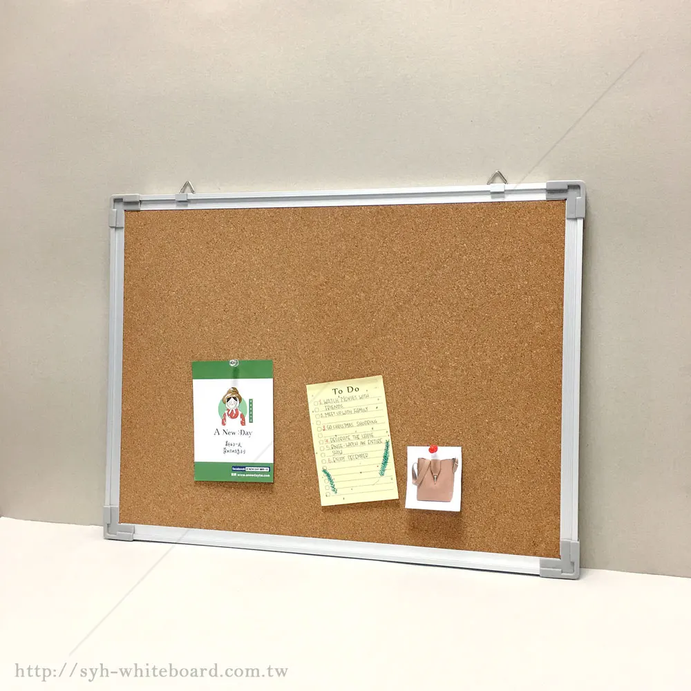 
School office customized aluminum frame pin bulletin cork board notice board 