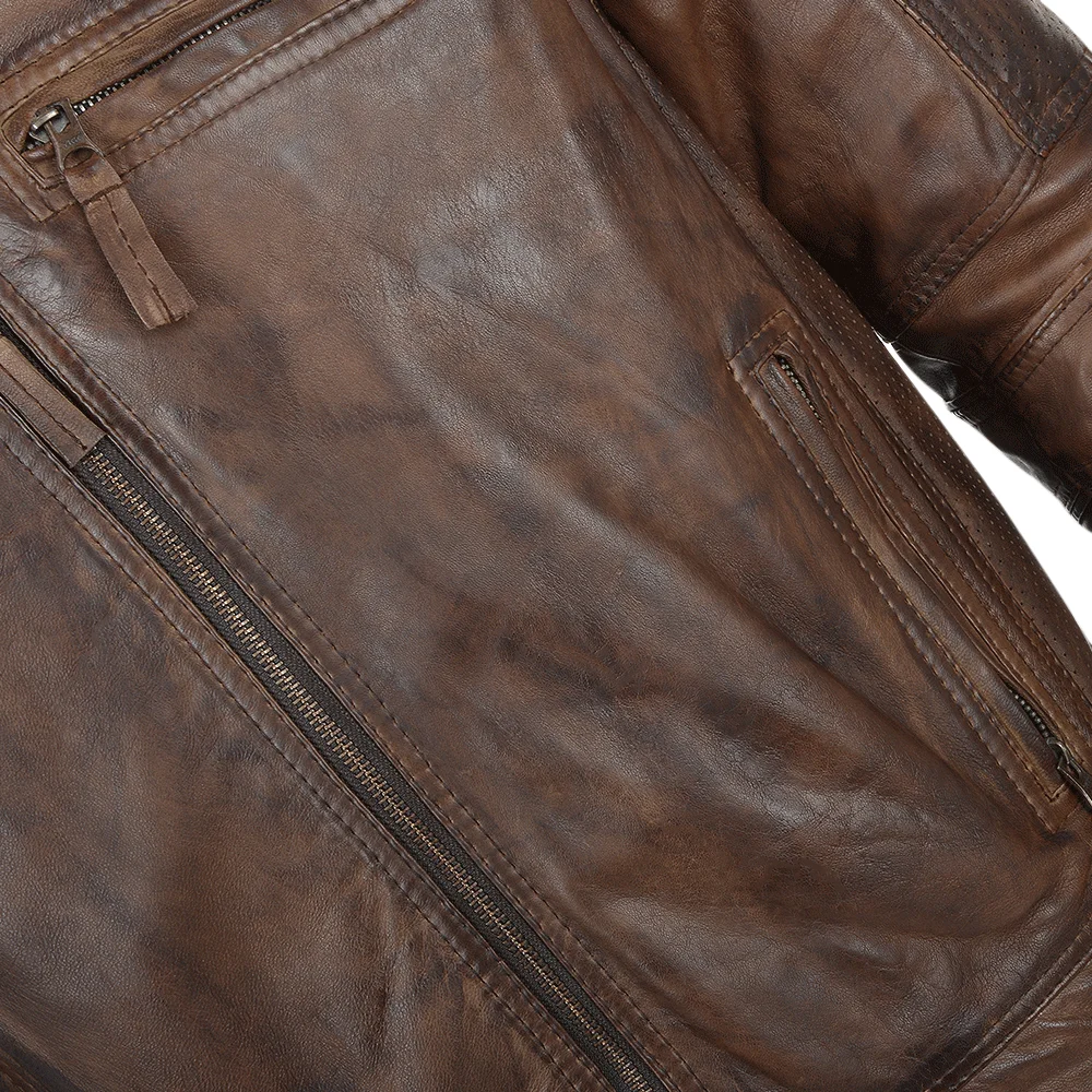 Кожаная байкерская куртка, кожаные куртки, пальто, зимняя верхняя одежда, классический дизайн для мужчин