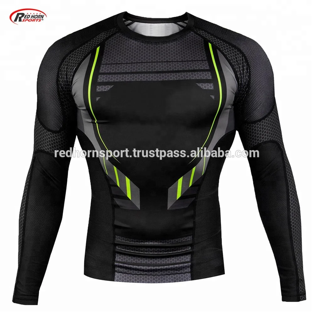 MMA Rash Guard and Shorts Set with Custom Design by Red Horn Sports