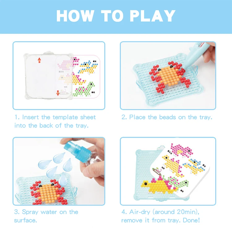 
JanDoon Wholesale Beehive Shape Handmade Aqua Fuse Beads DIY Toy 