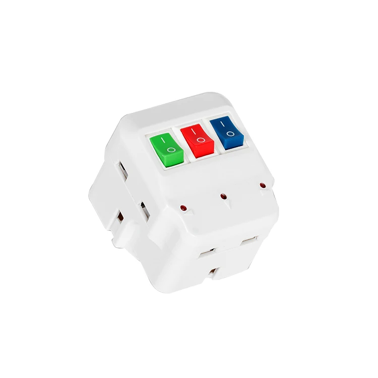 
Adapter multi Plug 13A 3 Way LED Adapter Plug With individual switch multi uk plug acadapter plugadapter adapter adaptor 