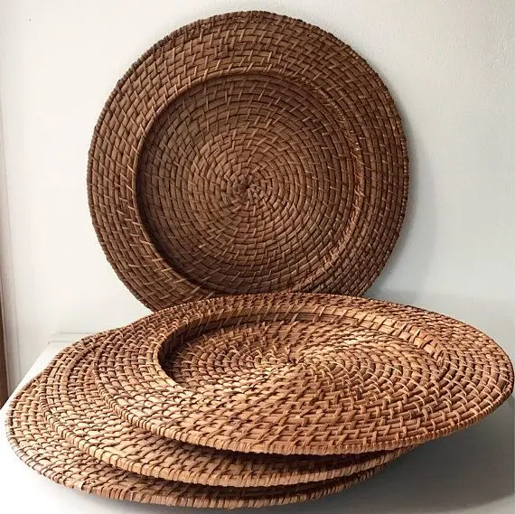 Hot sale rattan charger plate  cheapest products online wholesale