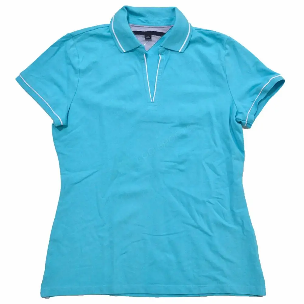 top selling polo shirts for women Polo Shirt V-Neck Short Sleeve Golf Shirt Fitted Top Collared lady polo tshirts