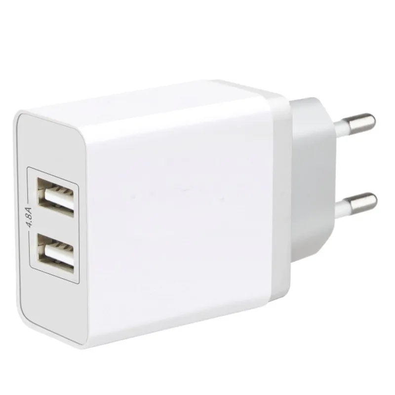
Hot Selling 4.8A Eu Portable Fast Usb Wall Travel Phone Charger Adapter 