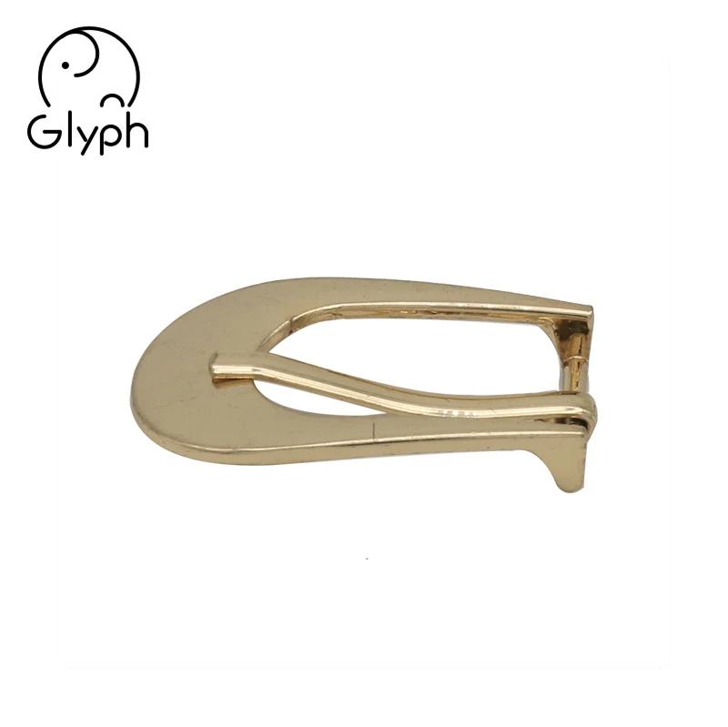 Wholesale Alloy gold half round pin belt buckle 15mm metal buckle for belt