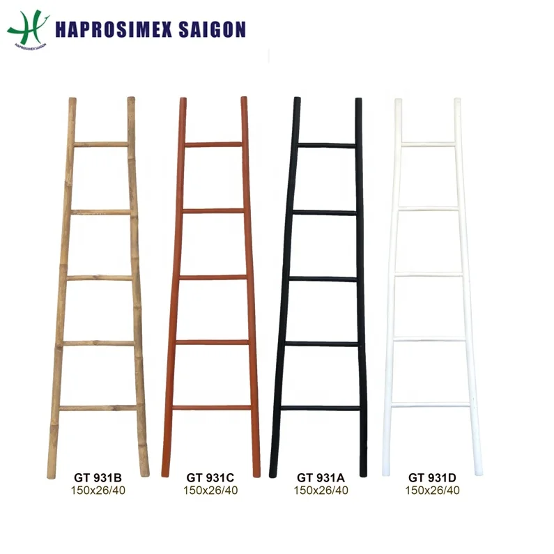 Bamboo towel rack bamboo ladder towel rack, natural bamboo ladder, bamboo furniture for bathroom