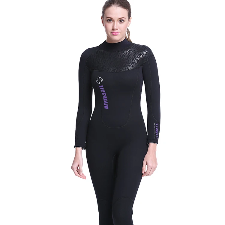 unisex waterproof back zipper wetsuit 5mm neoprene material warmer spearfishing wetsuit