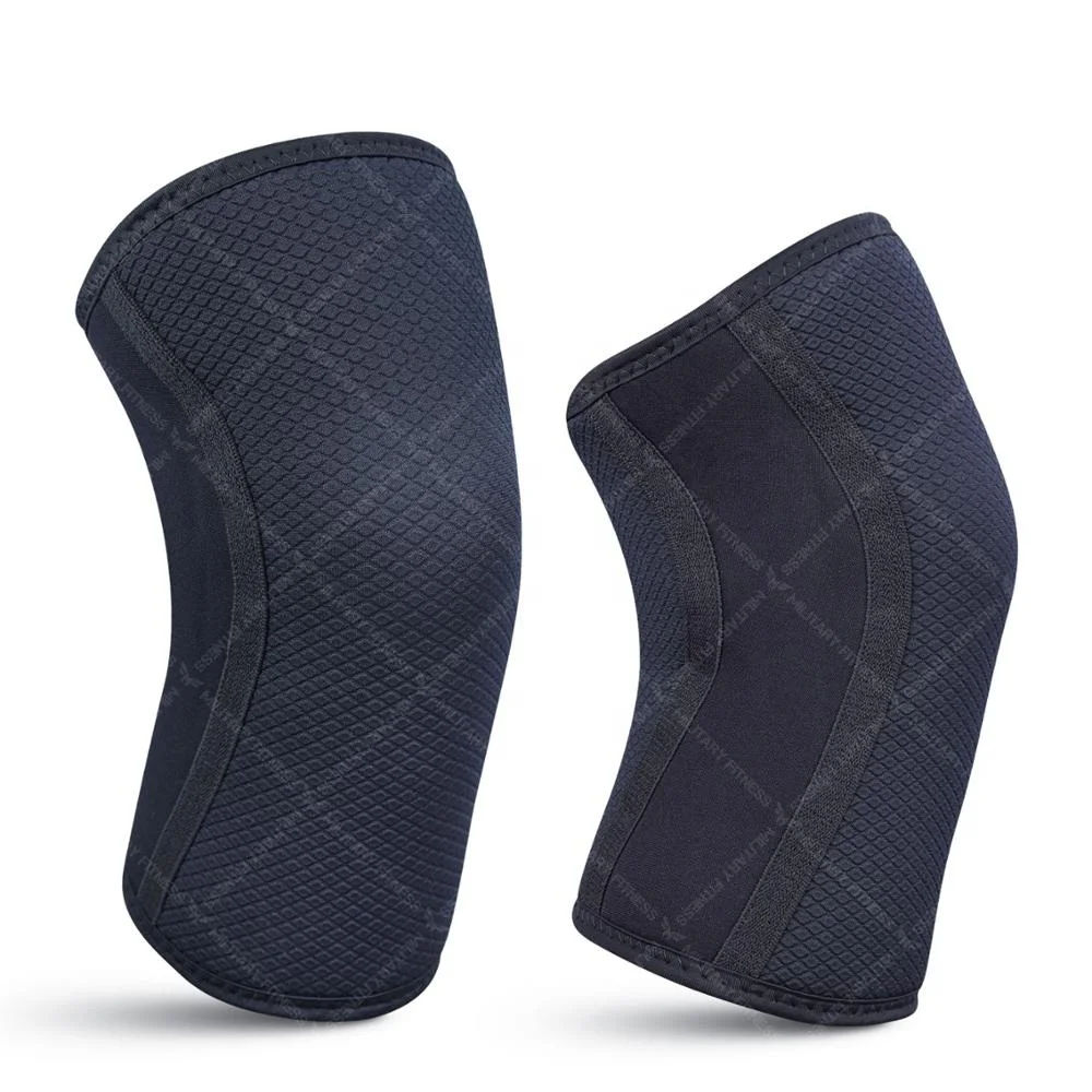 New Arrivals Knitted Elastic Nylon Sports Knees Sleeves with Side Belt Compression Knee Sleeves