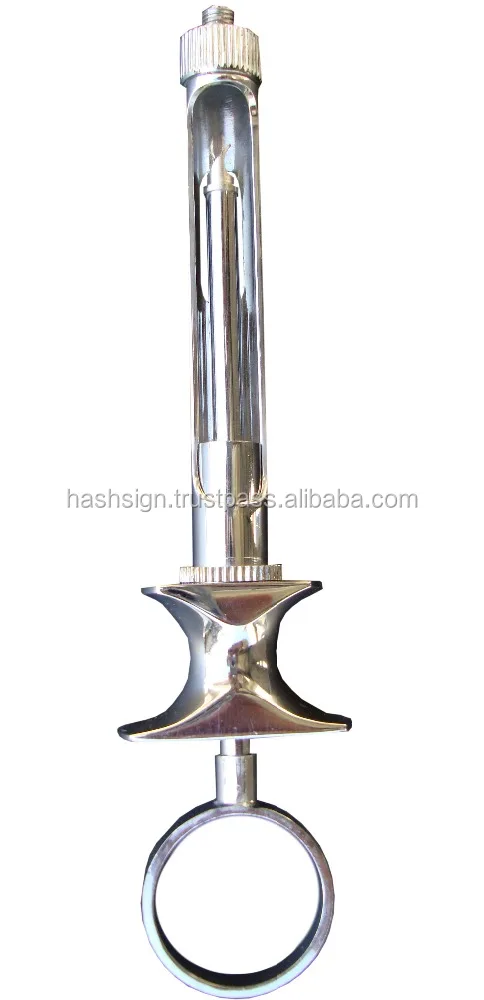 Astra Type Dental Aspirating Syringe 1.8 ml Manual Metal Cartridge Syringe with Thumb Ring & Ring Handle Aspiration Hook