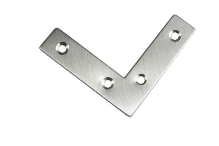 Fashion heavy duty iron stainless steel two holes wall stands structural angled table leg L brackets