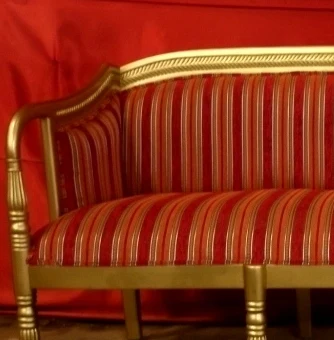 Luxury Gold Living Room Sofa Set - Mahogany Furniture indonesia