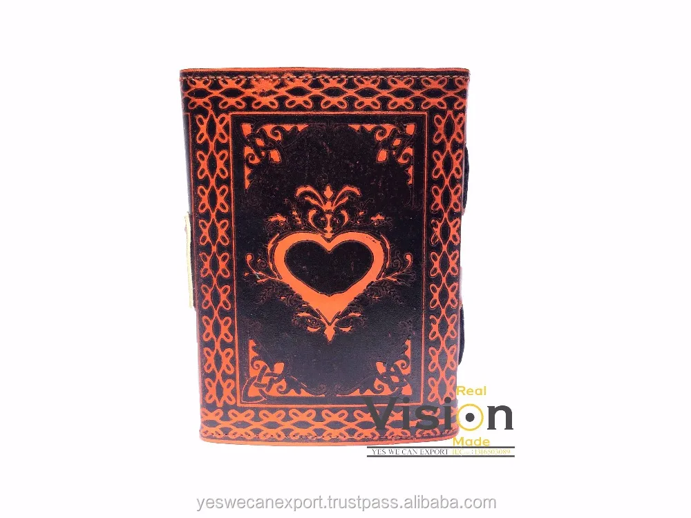 2022 Latest Stylished Best Price Organiser Planner - Vintage Style Genuine Buff Leather Notebook For Sale