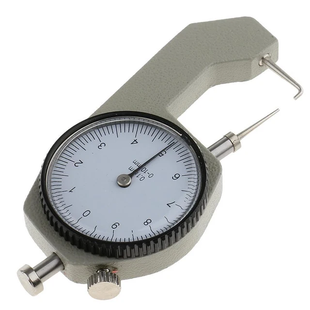 Curved Tip Piple Thickness Gauge Meter Dial Tube Clamp 0-10mm