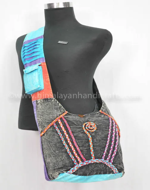 Patchwork Bohemian Fashion Tie Dye Handmade in Nepal Crossbody Boho Hobo Ladies Fashion Hippy Shoulder Bag RSCB-284 a