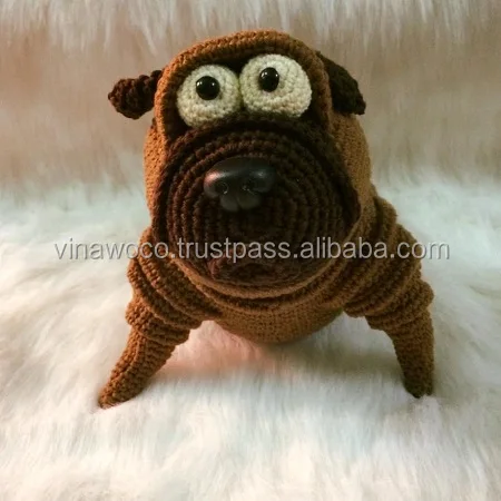 VINAWOCO Hoholala - Animal toys: Cute Dog- Handmade Crochet toys,Gift idea, Cute Dog