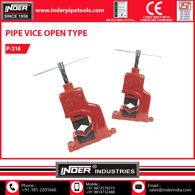 Replaceable Jaw Pipe Vice Open Type Bench Vice Multifunctional Heavy Duty Pipe Vise at Low Price