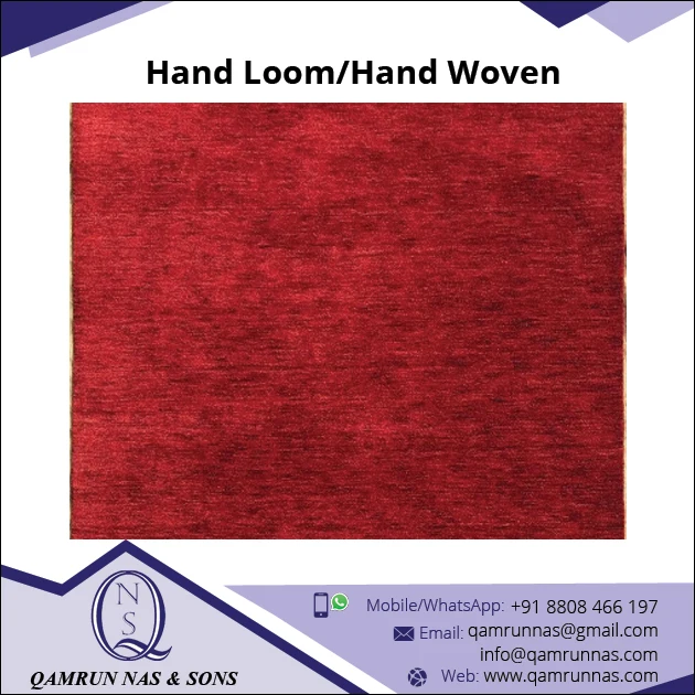 Best Quality Durable Plain Handloom Woolen Carpet for Sale