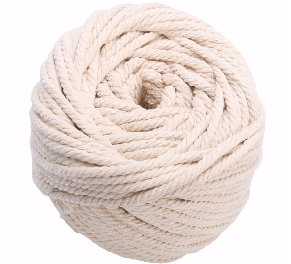 Cotton macrame cord natural colour 3mm 4mm 5mm 6mm 8mm 10mm 12mm (62003427766)