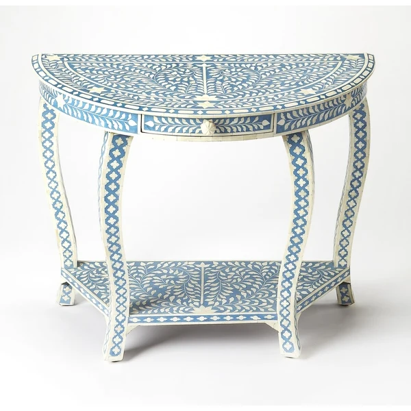 Blue Bone Inlay Console Table