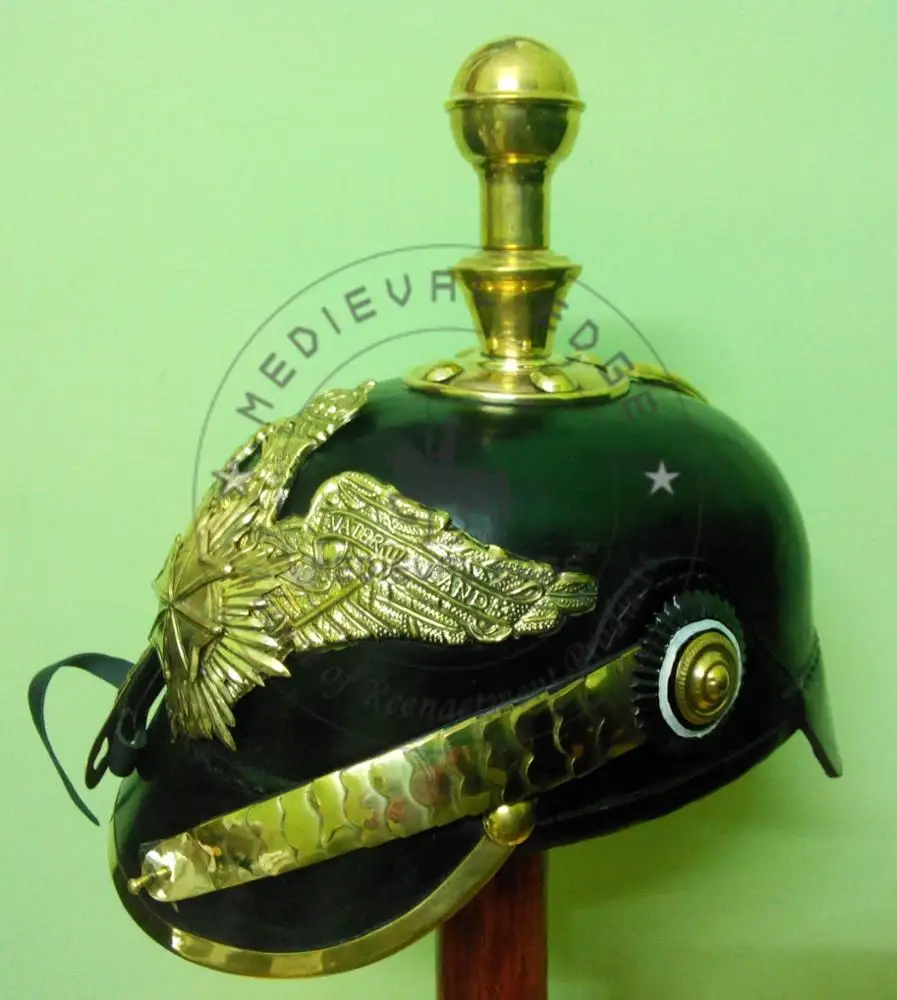 Leather Pickelhaube Prussian Helmet