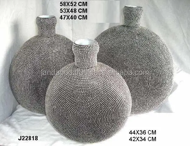 
Steel Stud Mosaic round Vase other materials like brass and copper also available hand made Home decoration 