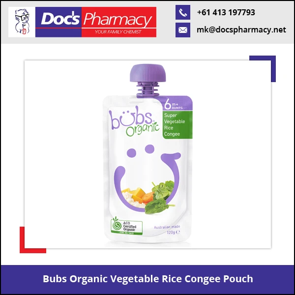 
Bubs Organic Vegetable Rice Congee Instant Porridge Baby Cereal 