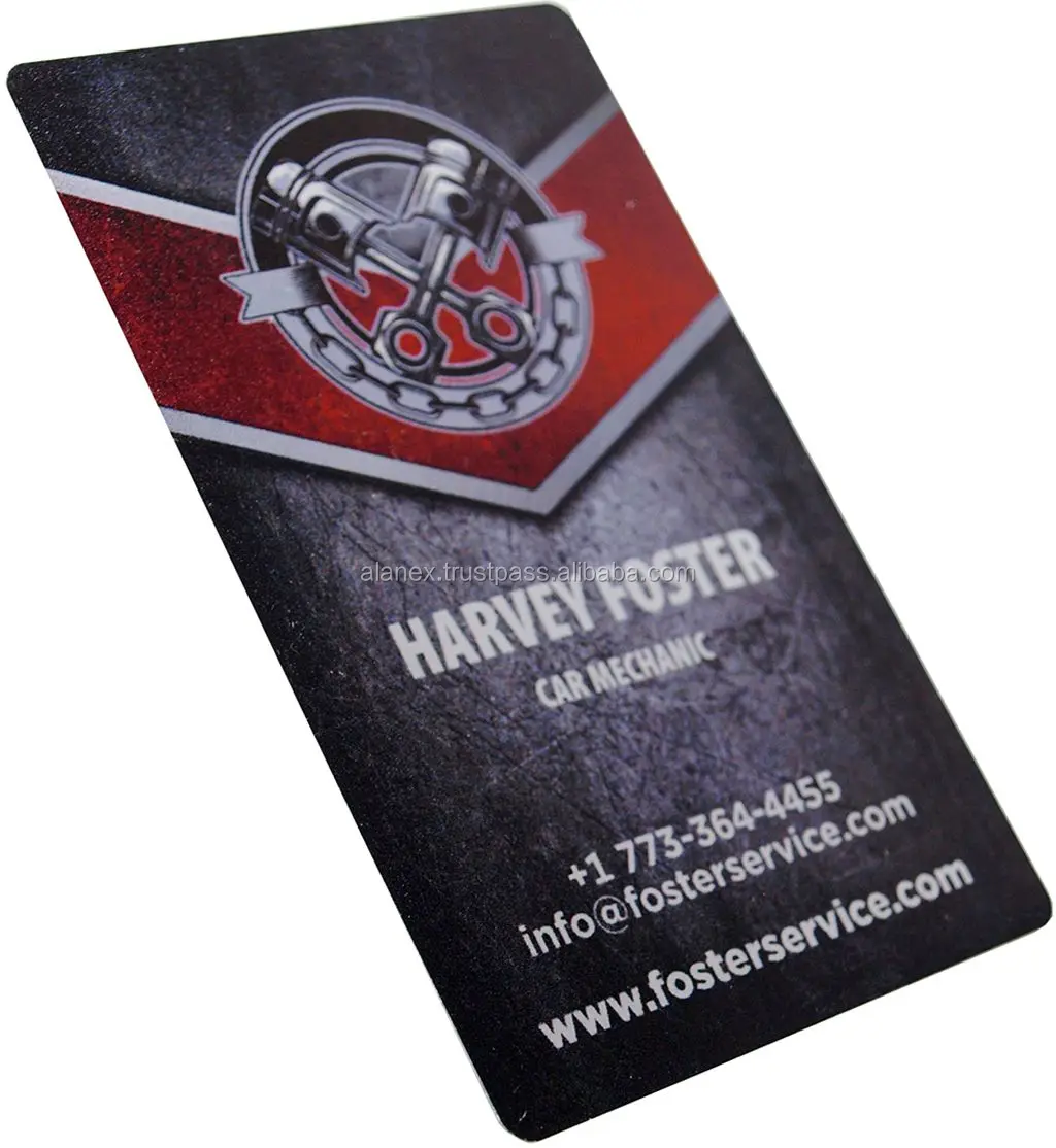 
Custom made UV printed aluminum metal business card 
