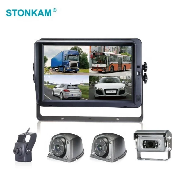 STONKAM HD 7 inches Quad-view car monitor support touch-screen and infrared remote control