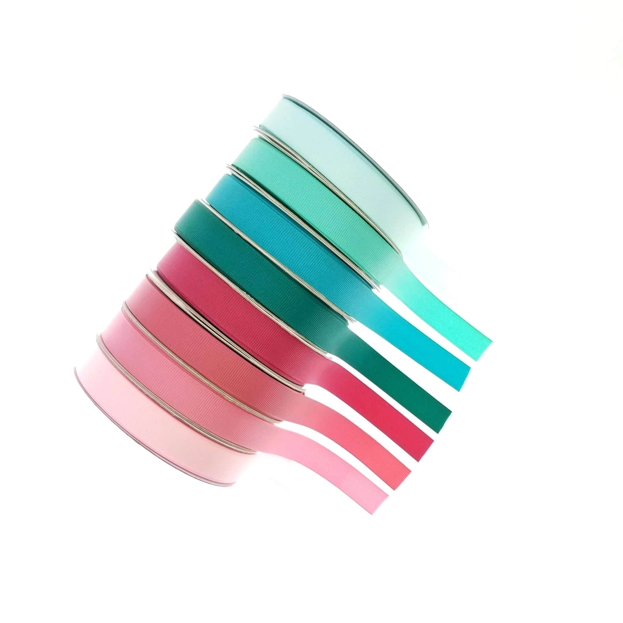 196 Stock color 3mm - 100mm polyester woven grosgrain ribbon