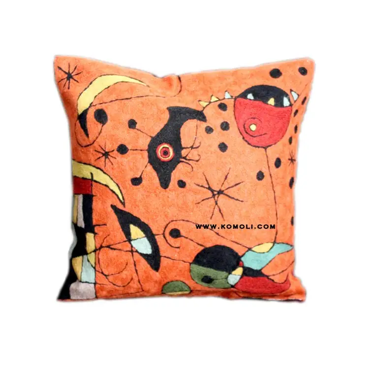 Ocean life handmade throw pillow cover hand embroidered picasso cushion covers