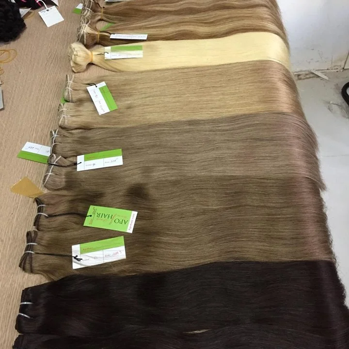 100 % human hair, smooth, straight Vietnam virgin human hair extension
