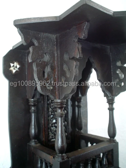 W21 Antique Style Rustic Premitive Wood Wall Shelf Console