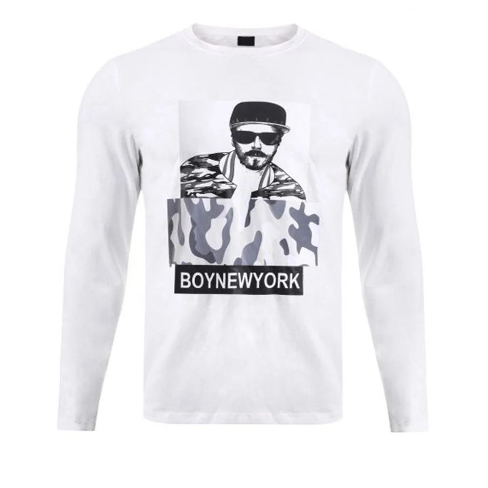 New arrival promotional super soft customized 100 cotton long sleeve mens t shirt 2021
