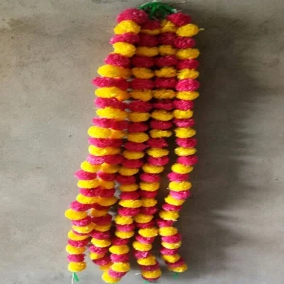 ORIGINAL LOOK RE USABLE ARTIFICIAL MARIGOLD FLUFFY FLOWERS GARLANDS FOR Diwali Decoration / Home Decor / wedding decoration