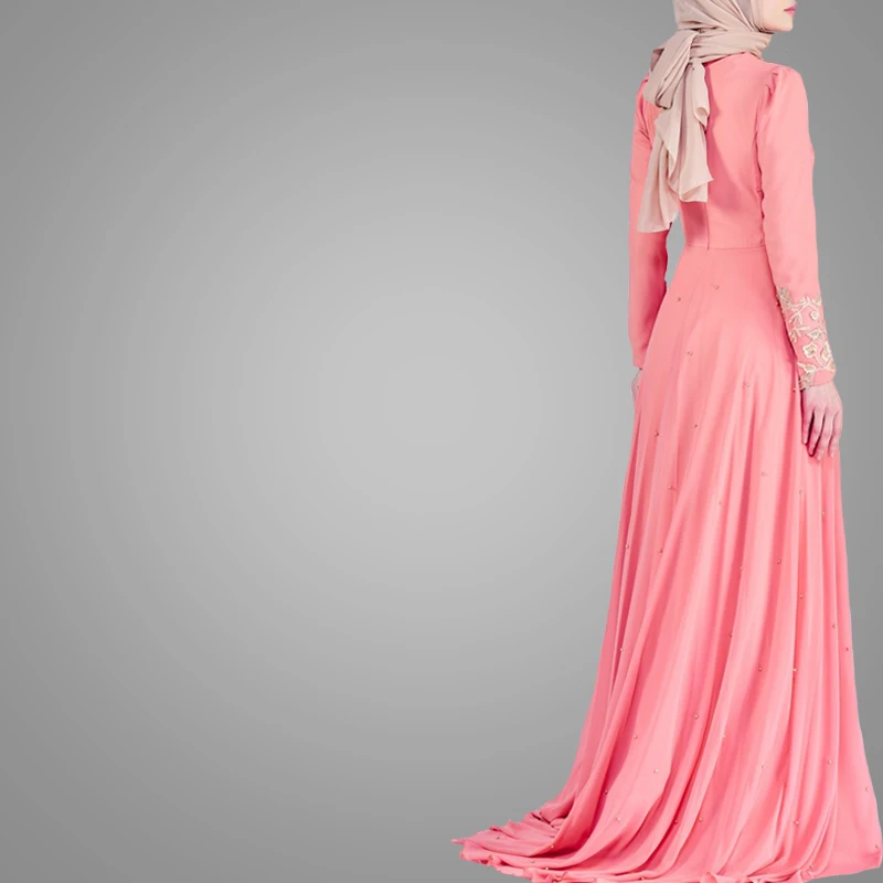 Latest Fashion Abaya Design Muslim Abaya Modest Long Skirt Dress Elegant Bridal Wedding Party Lady Dresses