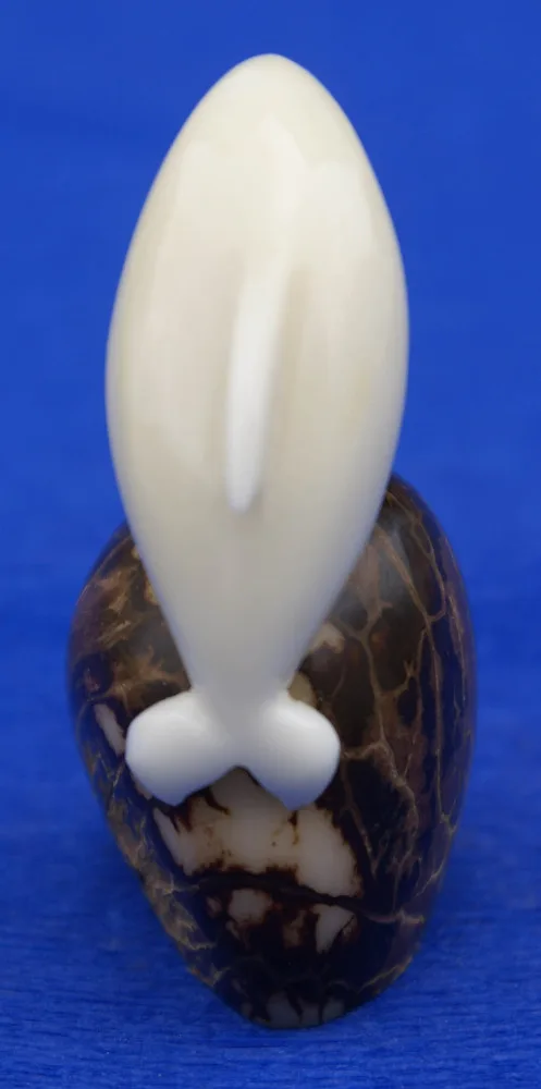 Dolphin Tagua Nut Carving Figurine Sculpture Statue Sea Ocean Marine Art Of Ecuador
