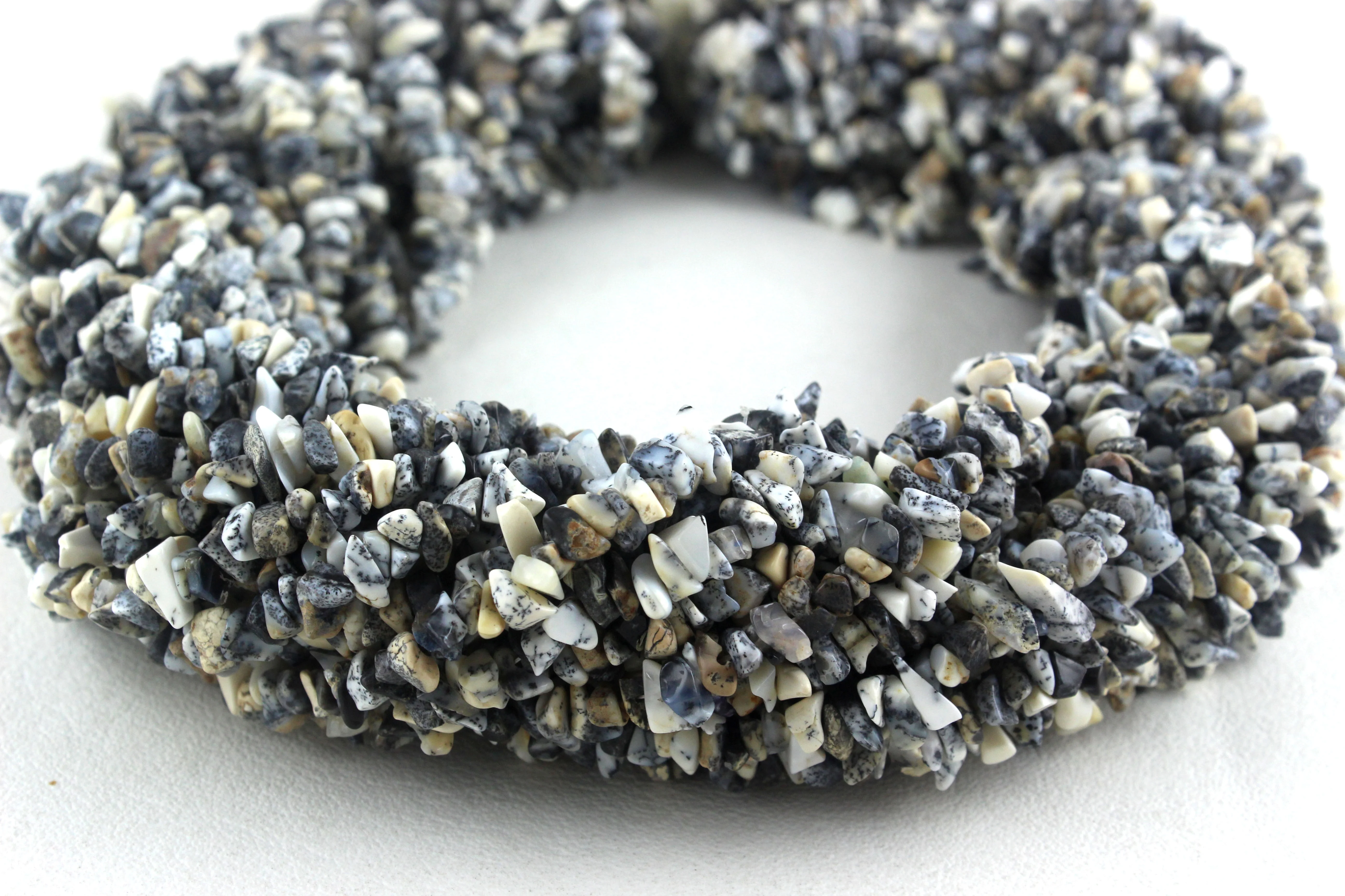 Natural Gemstone Dendritic Opal Smooth uncut Chip Stone Bead Making Jewelry Bracelet Necklace Earring Gift Wholesale