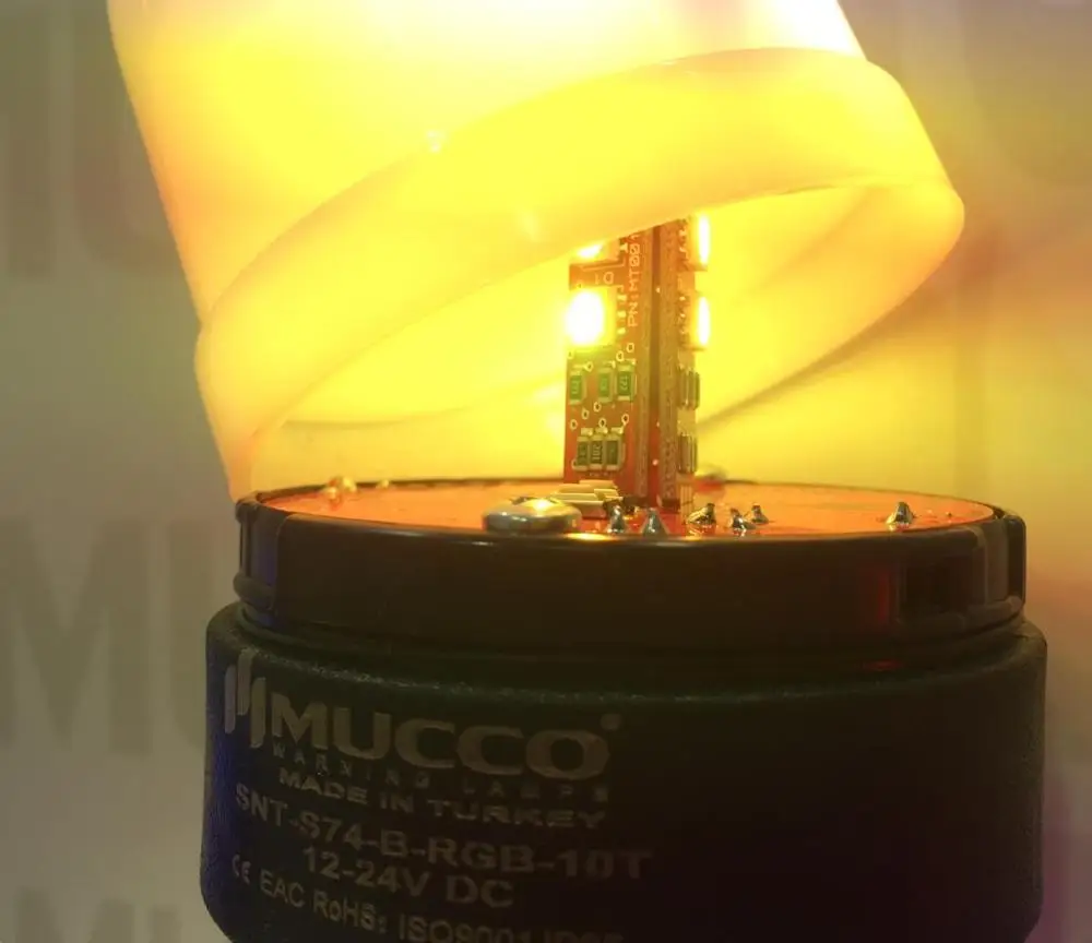 6 Melody High Sound Flashing Strobing Rotary Steady 4 different colors with RGb LED Technology RGB Warning Light With 10 cm Tube