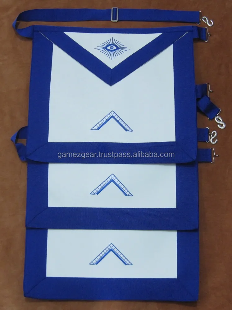 Master Mason Aprons and Masonic Blue Lodge Machine Embroidery Apron Set