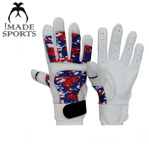 
 Baseball Batting Gloves for Adult Boys Girls Youth Pro Softball Glove (6-17 Years) (Red/White/Blue Digital Camo) Youth Medium  