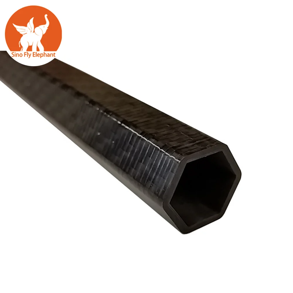 3K factory directly sale carbon fiber material hexagonal carbon tube