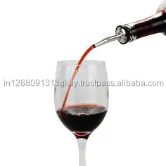Wholesale stainless steel liquor bottle speed pourer rubber covers fit standard metal wine pourers