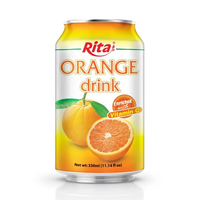 Asia Manufacturer High Quality Soft Drink 330ml Orange Fruit Juice alu-can botte water Fast Delivery and Quality Service