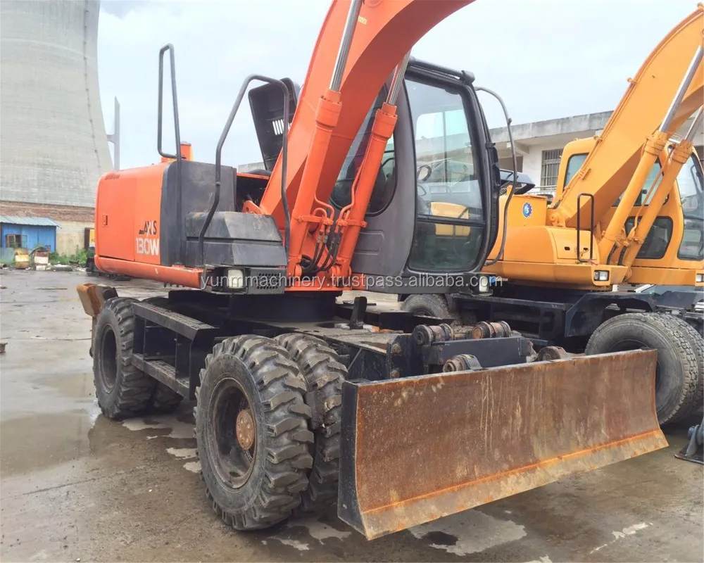 2010 Hitachi wheel excavator ZX130W, used hitachi zx130w wheel loader
